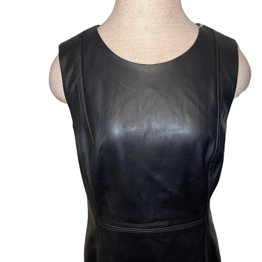 NWT Calvin Klein Women Faux Leather Dress Size 10 - Picture 8 of 13
